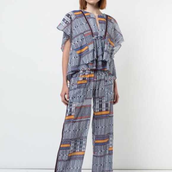 New Lemlem Kente printed ruffle top - Picture 4 of 5